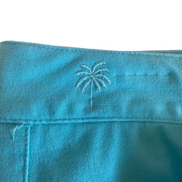 Lilly Pulitzer Nicole Turquoise Cropped Pants Size 4 - Picture 10 of 11